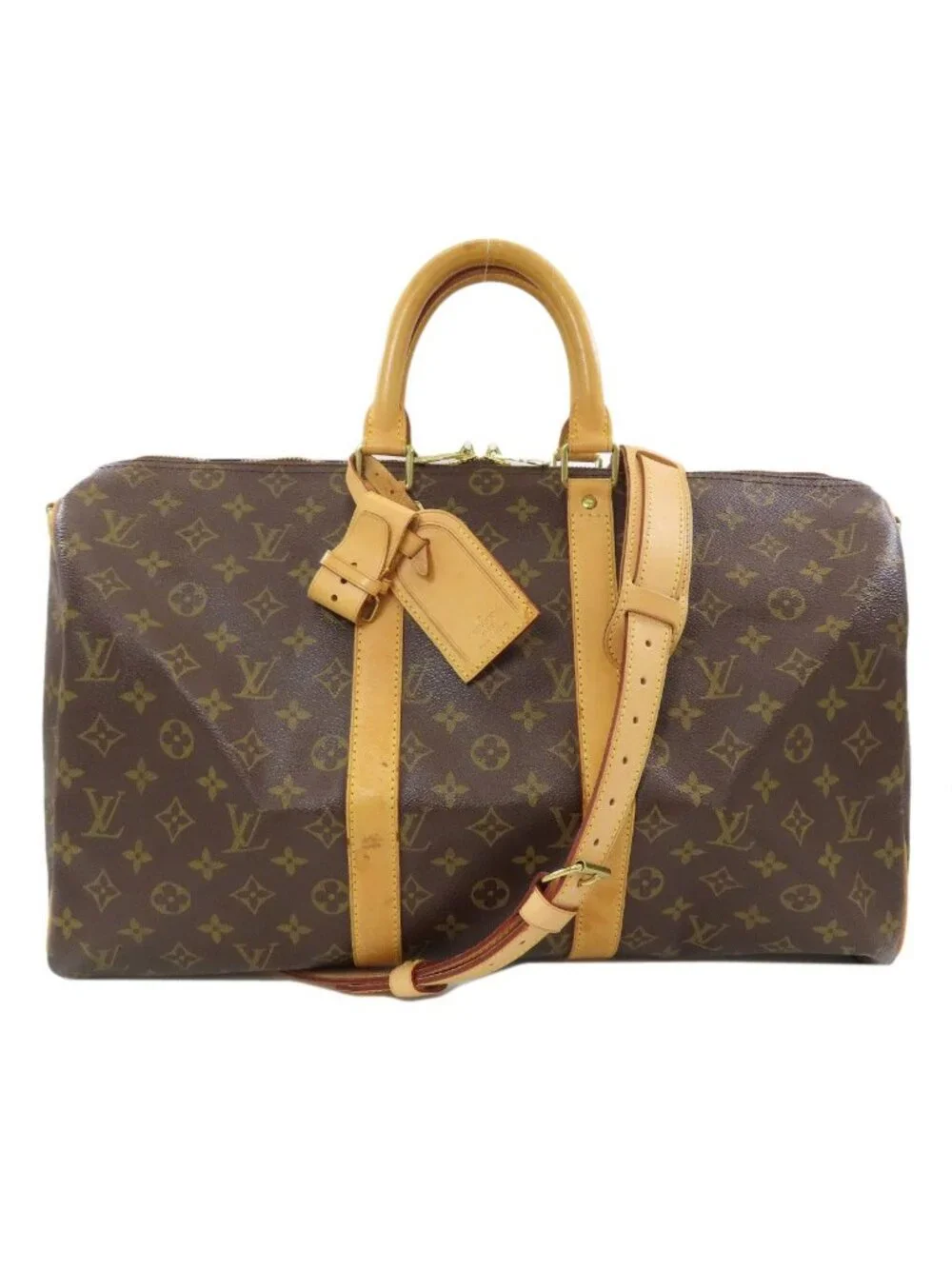 Louis Vuitton Keepall 45 Bandouliere Boston Bag Monogram Canvas